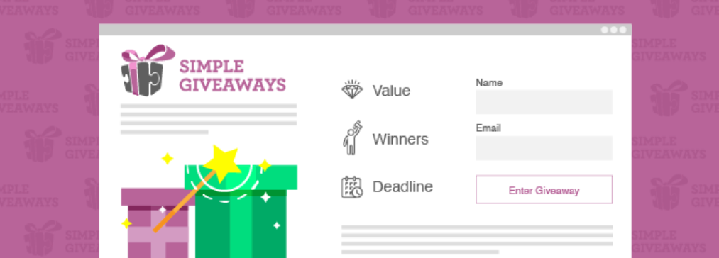 Le plugin du concours WordPress Simple Giveaways.