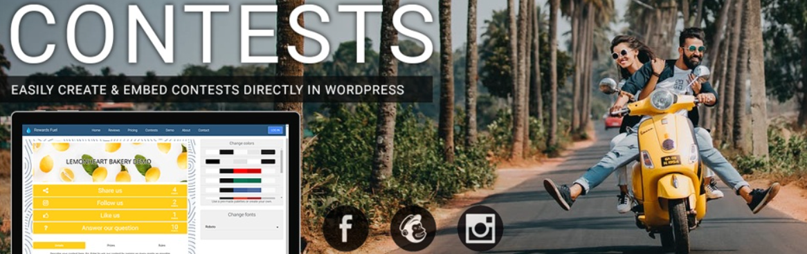 Le plugin WordPress Contests by Rewards Fuel.