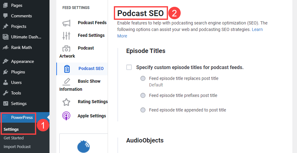 référencement podcast avec powerpress