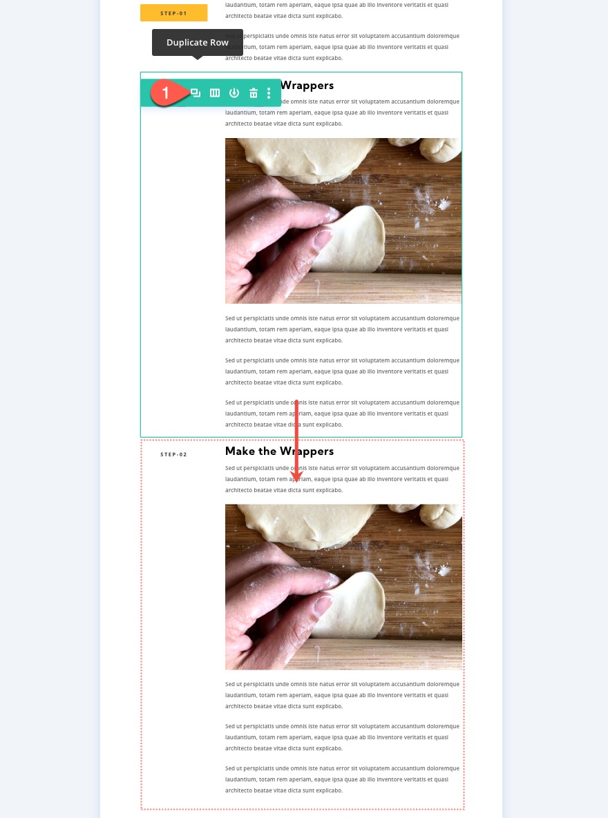 navegación de enlace de anclaje de encabezado adhesivo divi