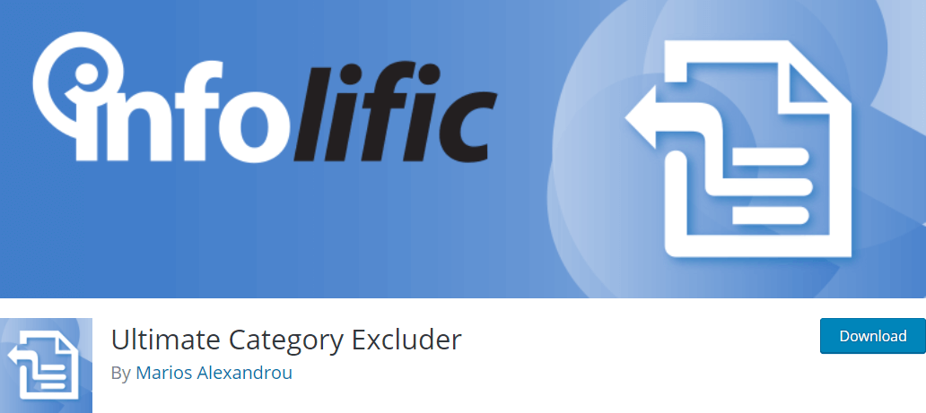 البرنامج المساعد Ultimate Category Excluder.