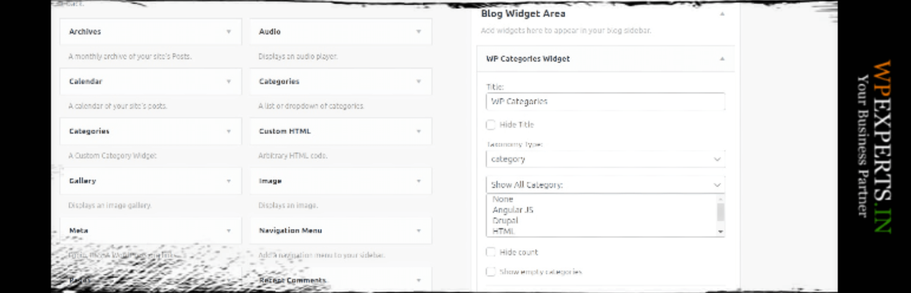 البرنامج المساعد WP Categories Widget.