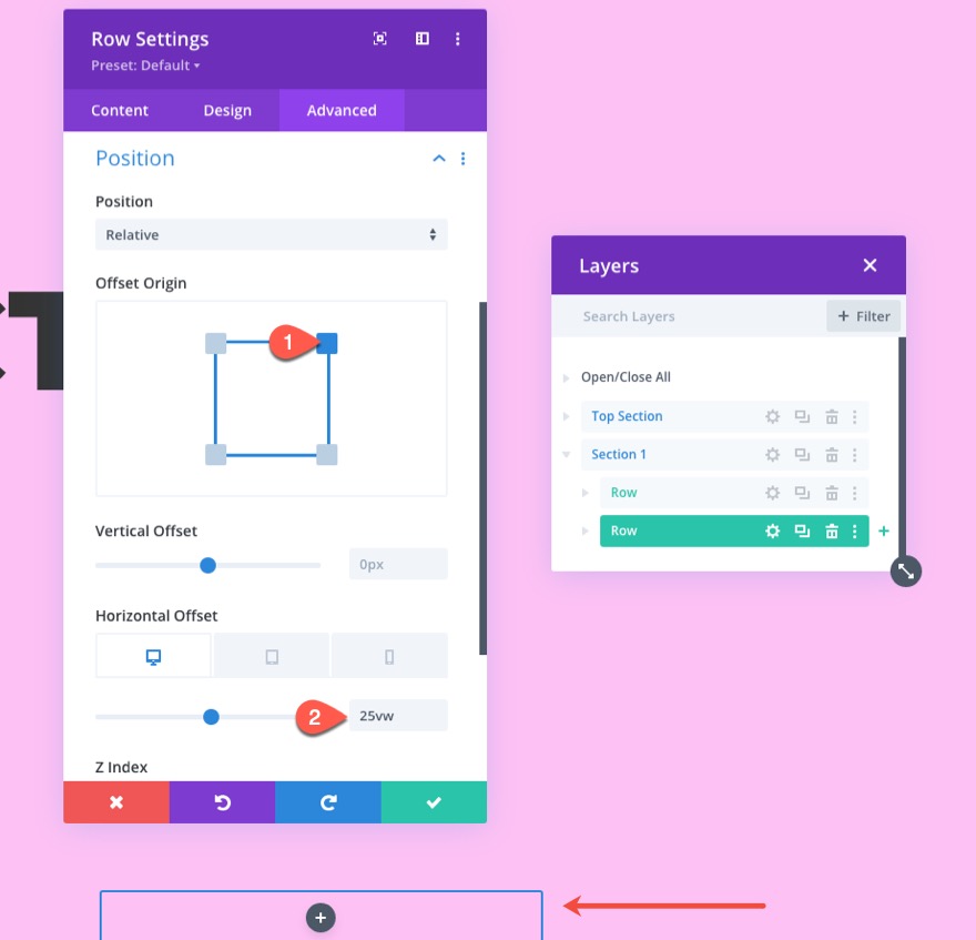 liens de navigation de page collante vers les sections de divi