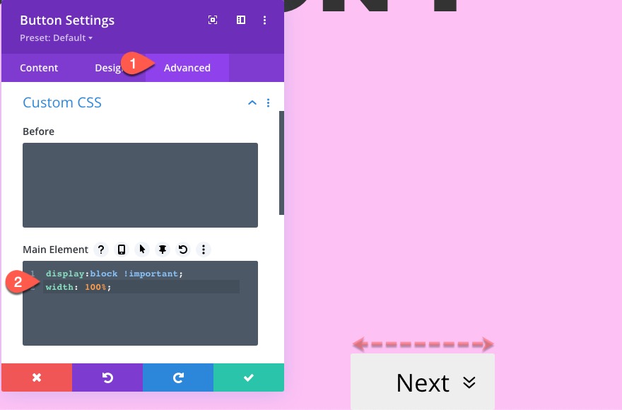 liens de navigation de page collante vers les sections de divi