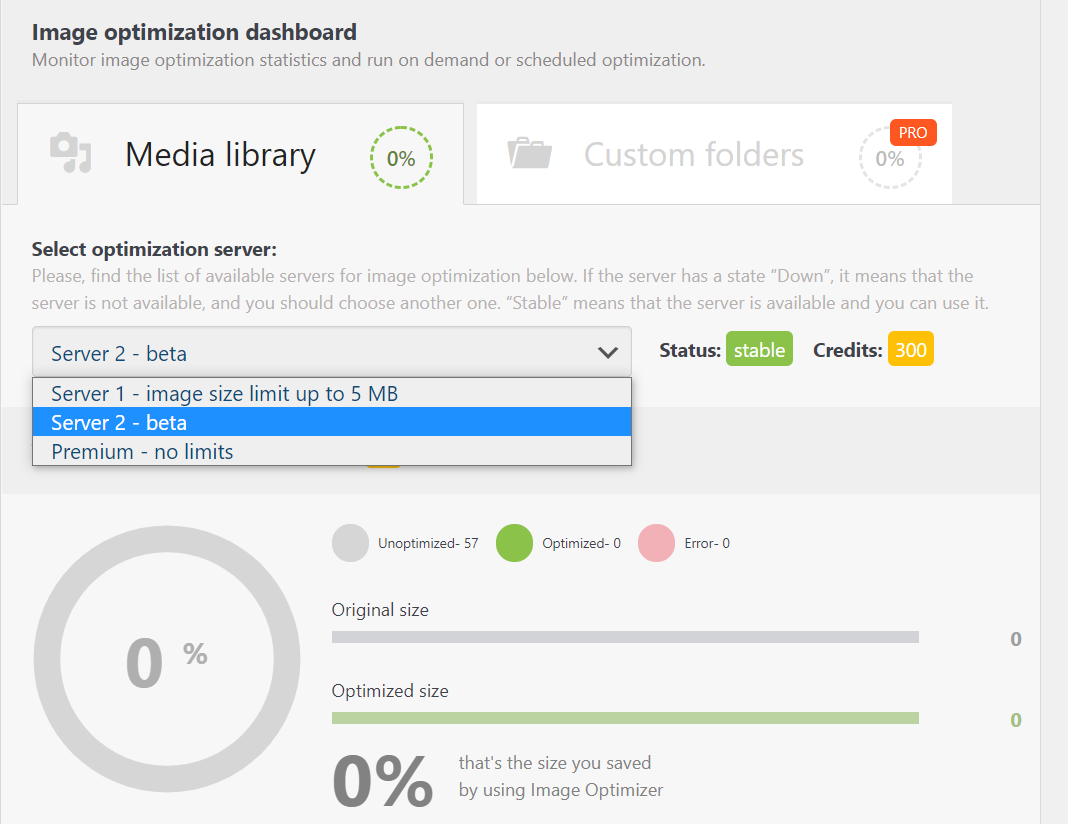 Configurarea pluginului Robin Image Optimizer