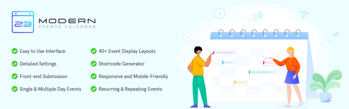 El complemento Modern Events Calendar Lite