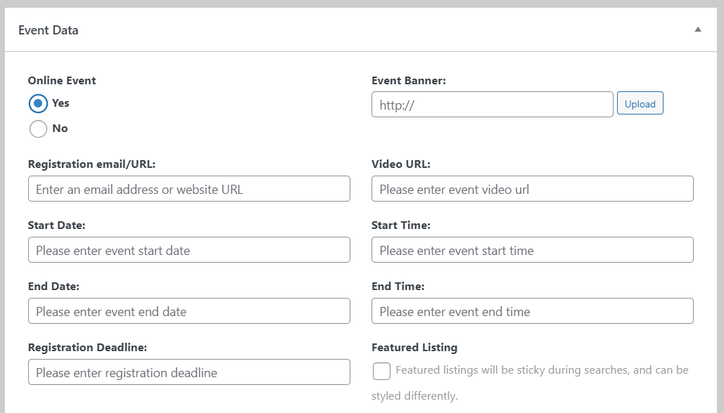 Permitir a los usuarios enviar eventos para su calendario