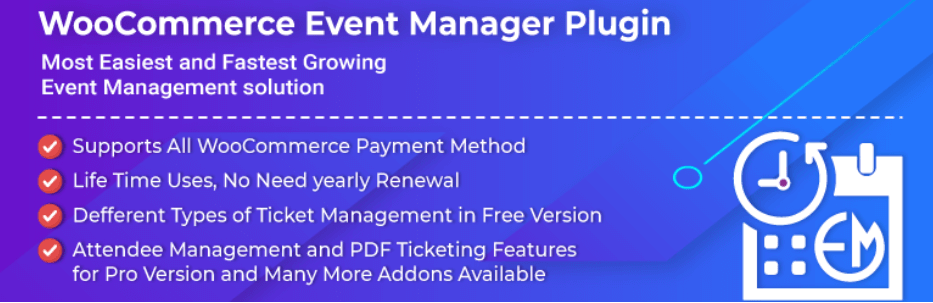 El complemento WooCommerce Event Manager