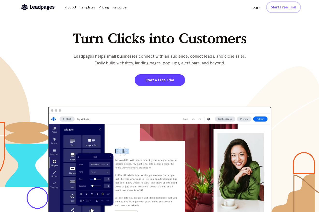 เว็บไซต์ Leadpages