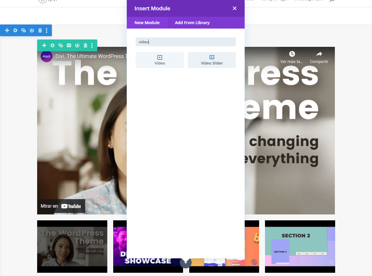 Divi Video Slider modülü ekleme