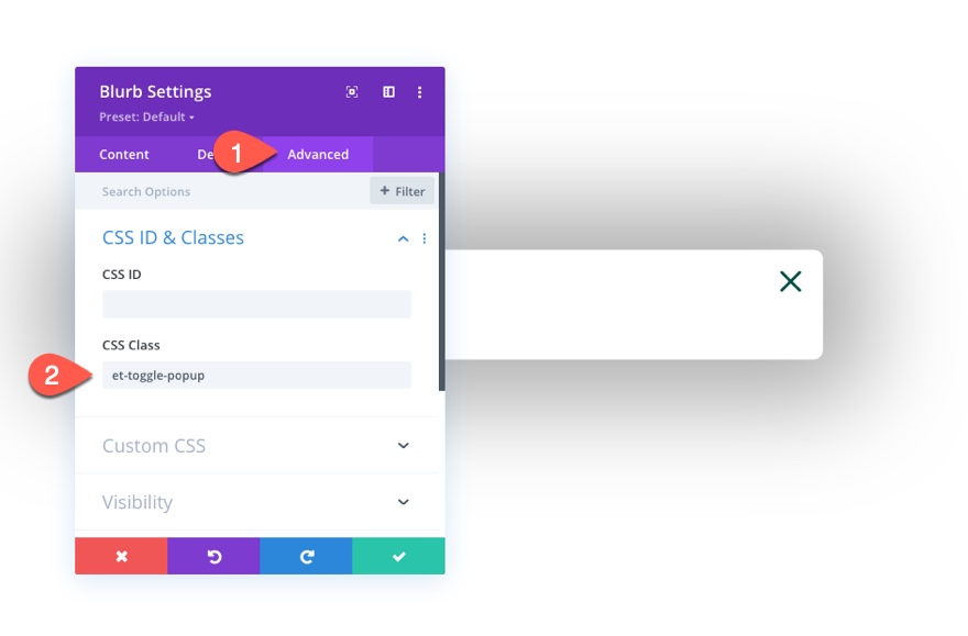 divi modulo di accesso popup con pulsanti di accesso/disconnessione