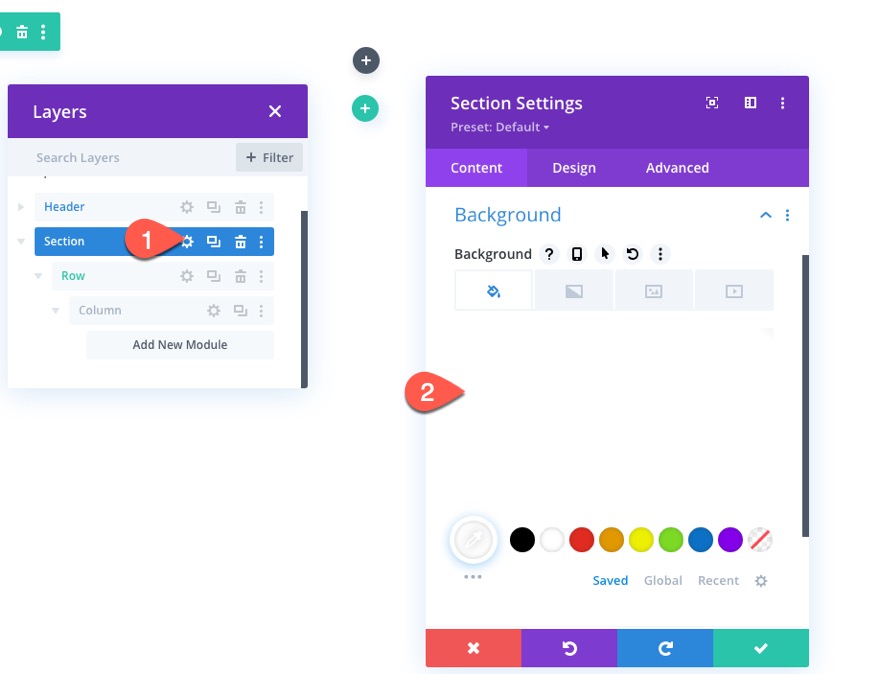 divi modulo di accesso popup con pulsanti di accesso/disconnessione