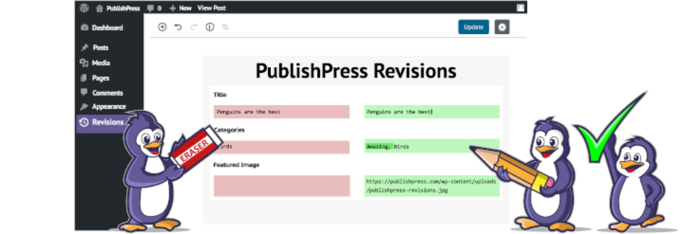 El complemento PublishPress Revisions, uno de los mejores complementos de WordPress para bloggers.