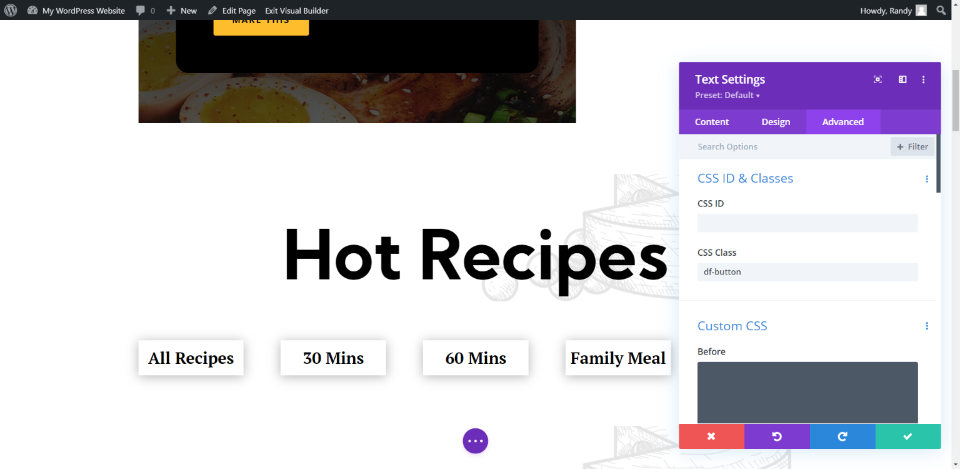 Третий пример фильтра Divi
