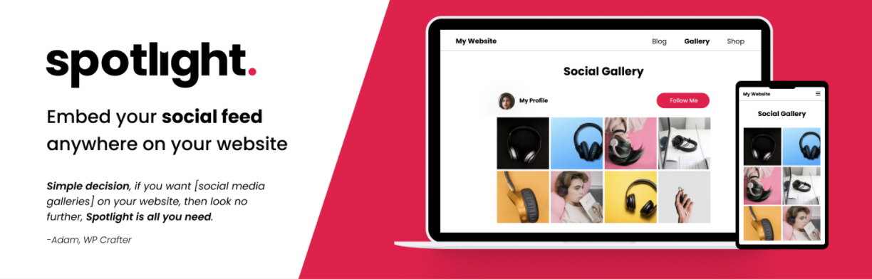 スポットライト、WordPressポートフォリオプラグイン。