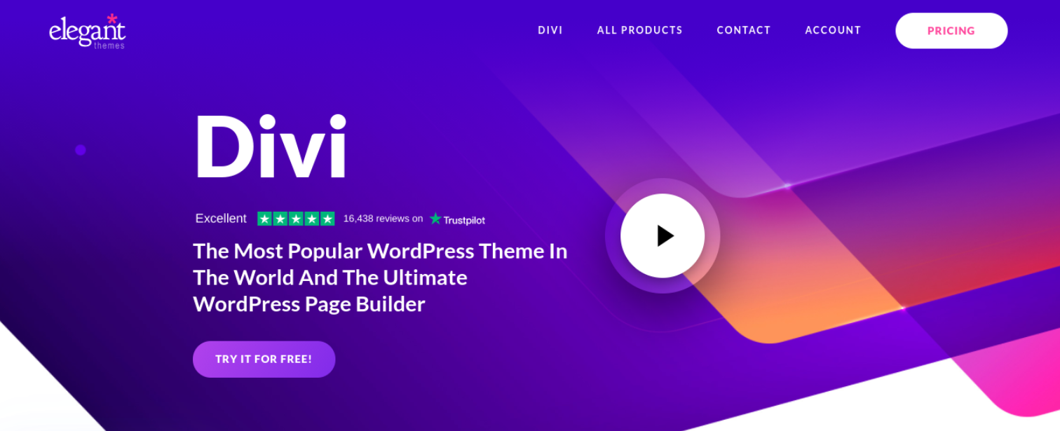 Веб-сайт плагина Divi Builder.