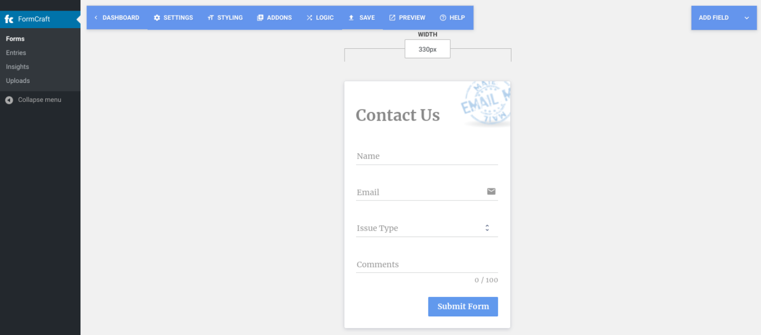 Демо плагина FormCraft.