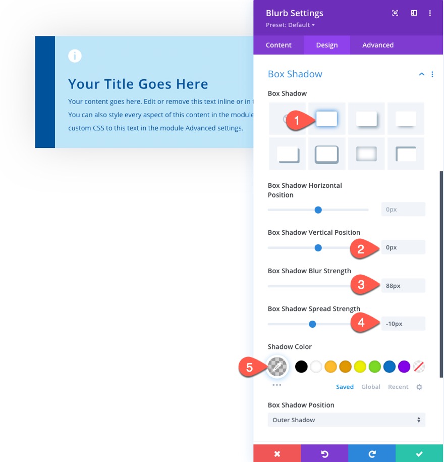 กล่องเนื้อหาสไตล์ Divi