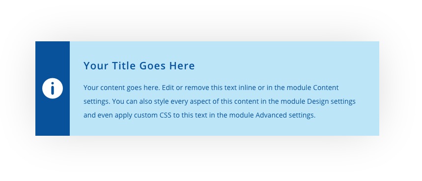 กล่องเนื้อหาสไตล์ Divi