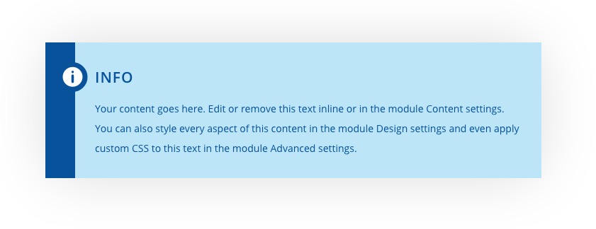 กล่องเนื้อหาสไตล์ Divi