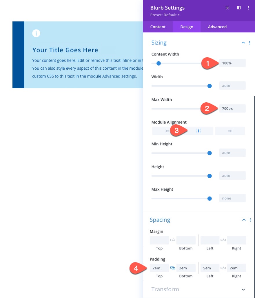 กล่องเนื้อหาสไตล์ Divi