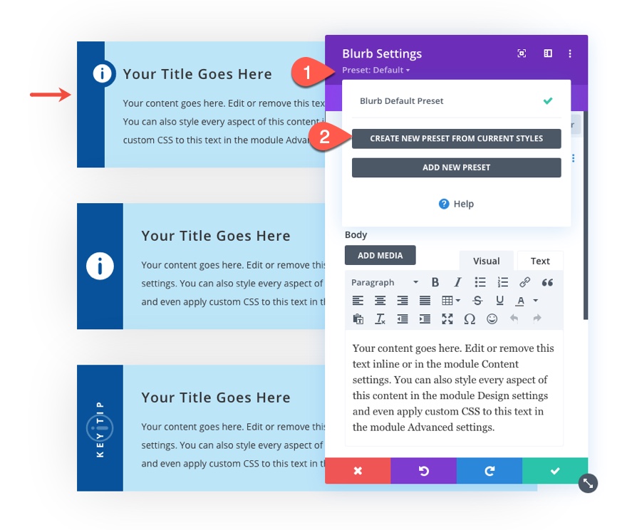 กล่องเนื้อหาสไตล์ Divi
