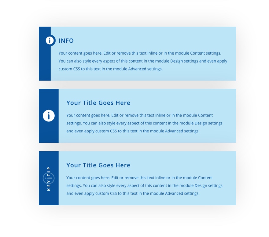 กล่องเนื้อหาสไตล์ Divi