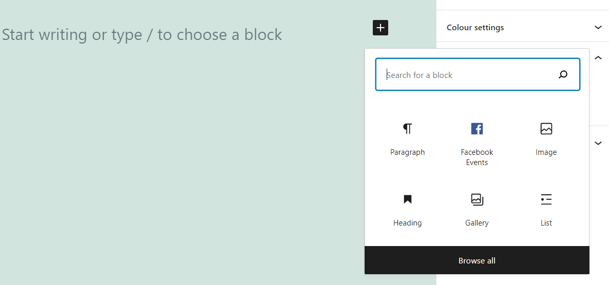 Отображение событий Facebook с помощью блока