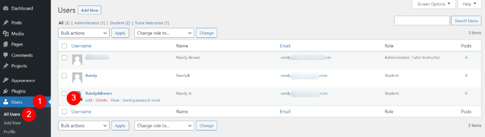 ユーザー権限の変更