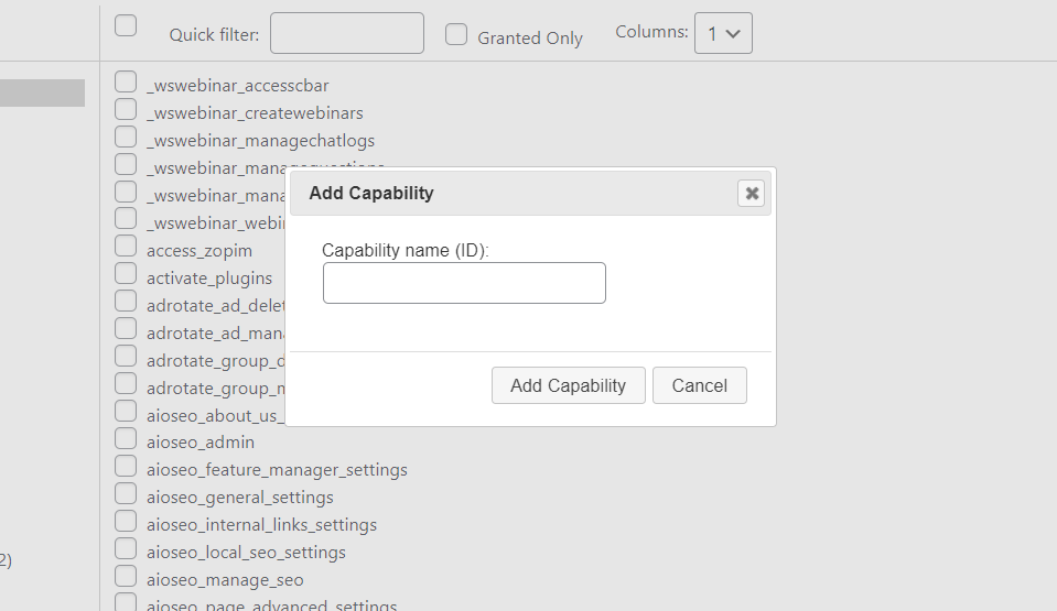ユーザーロールエディター