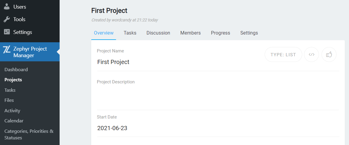 Zephyrでプロジェクトを作成する