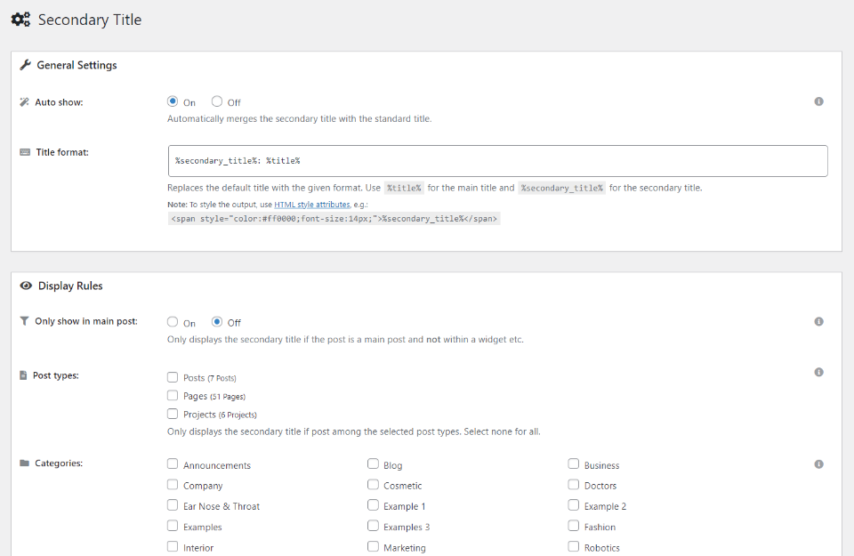 Дополнительное название