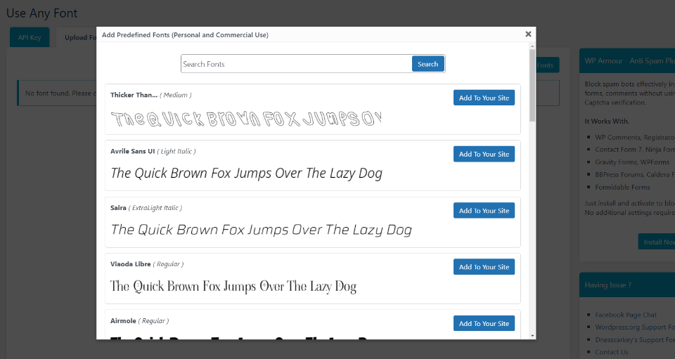Использовать любой шрифт