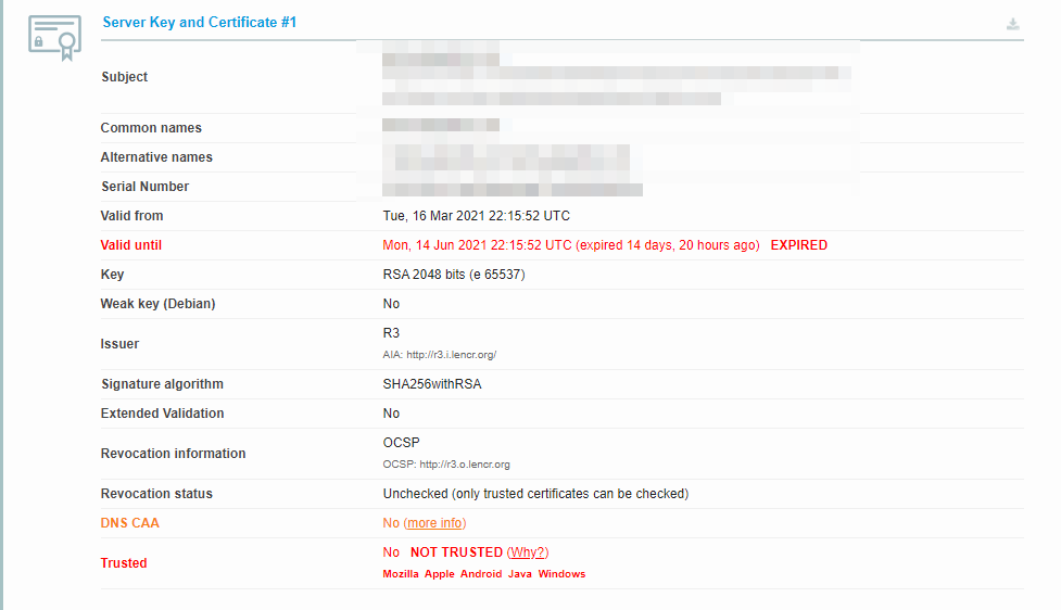 Verificar se o seu certificado SSL expirou