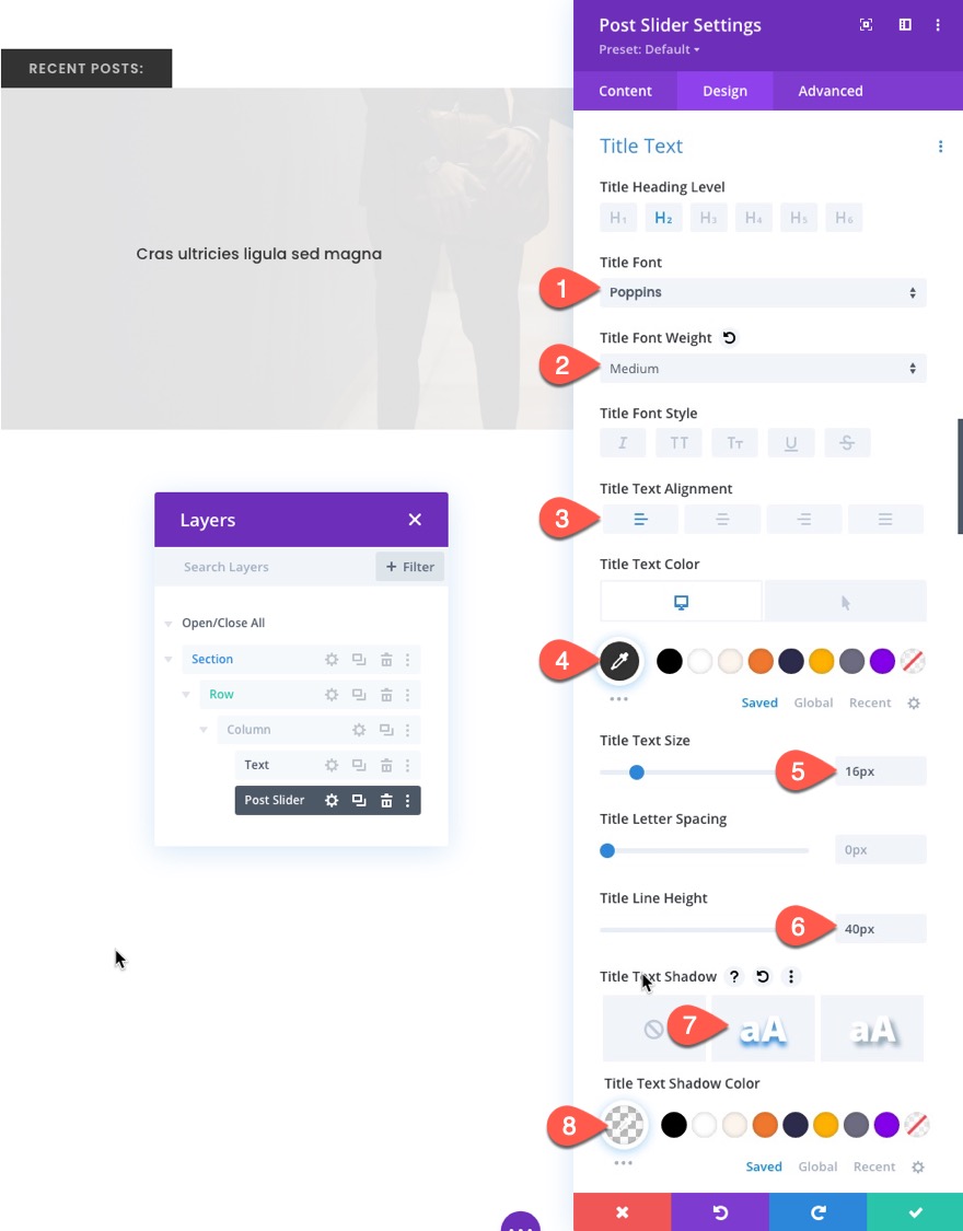 ticker de publication de blog divi