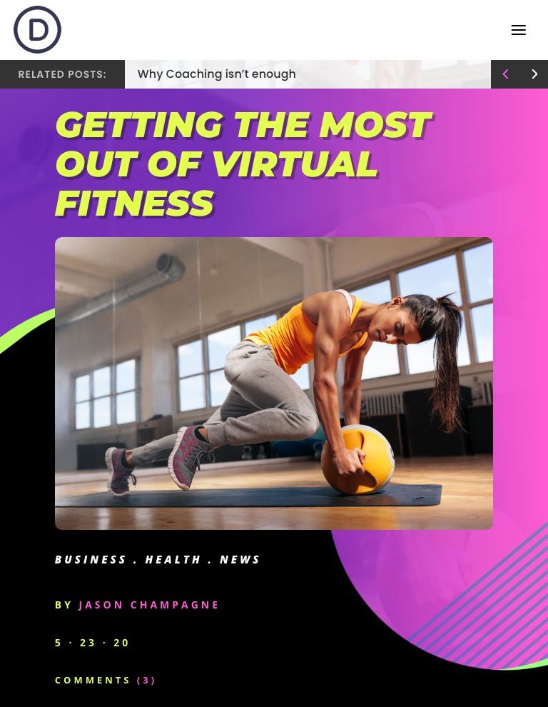 ticker de publication de blog divi