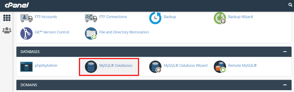Confirmation des informations d'identification de la base de données