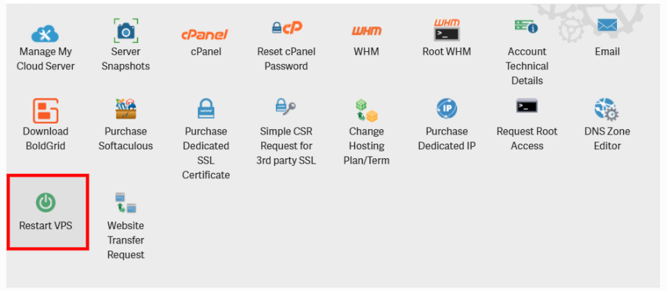 Redémarrez votre serveur