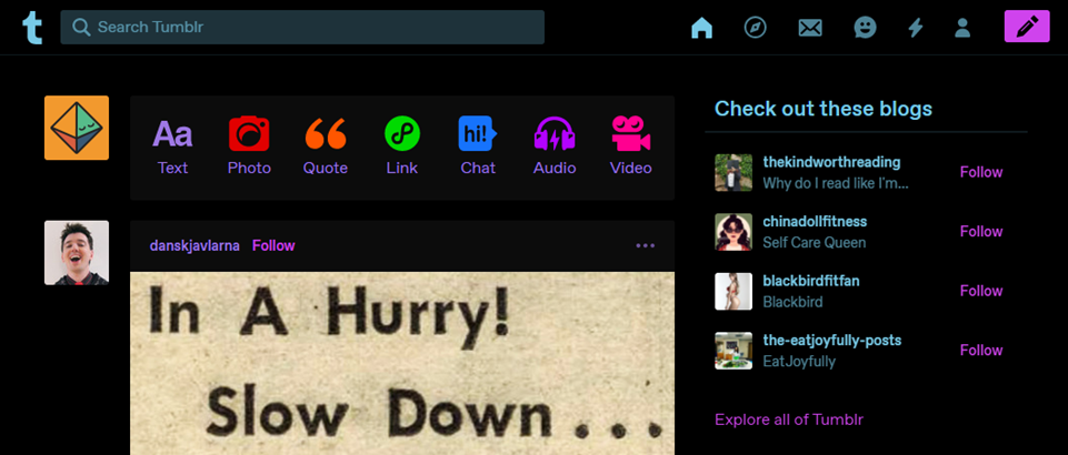 wordpress vs cruscotto tumblr