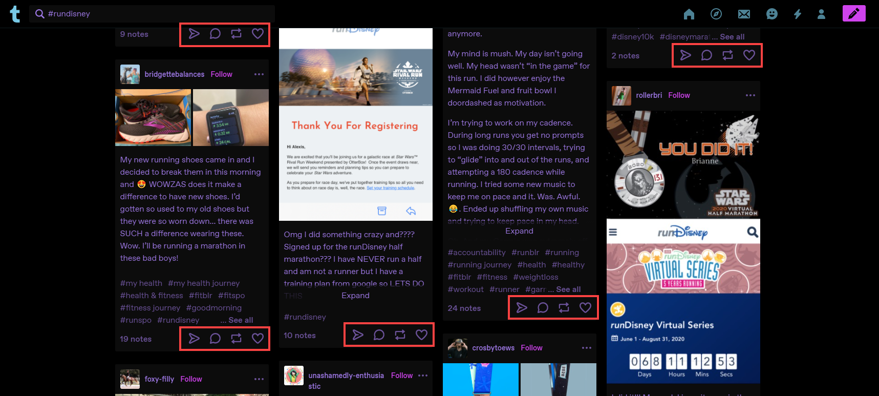 icone di tumblr nel feed