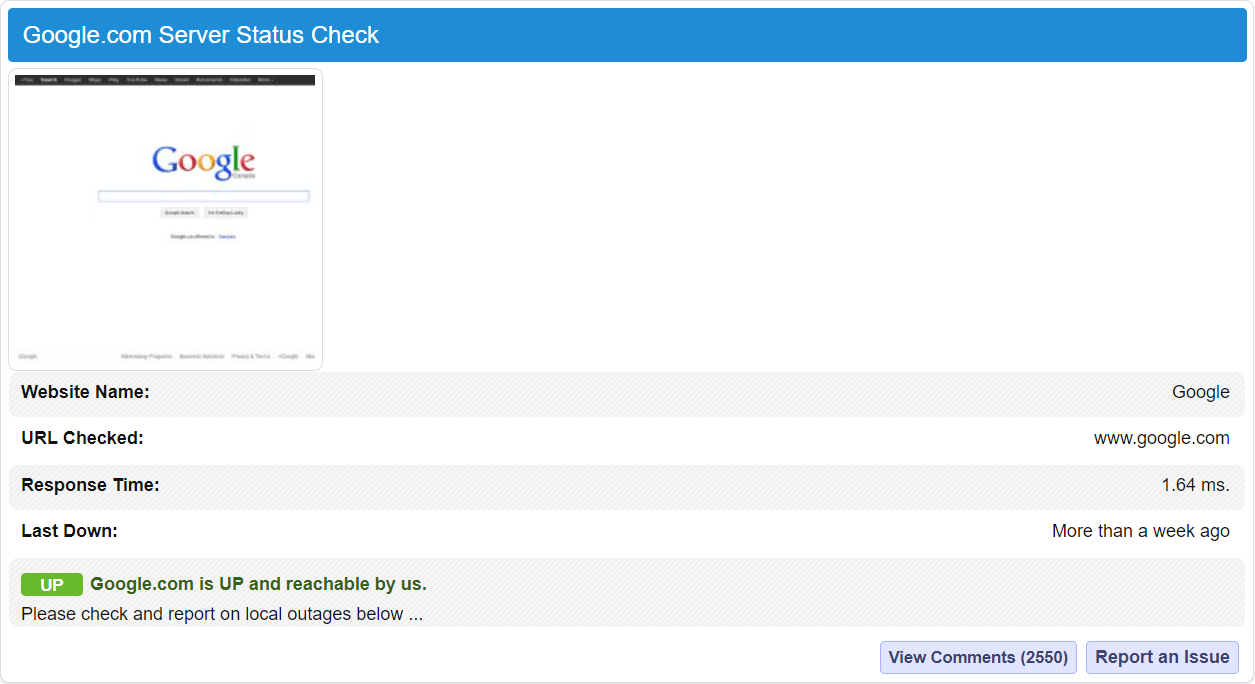Überprüfen, ob eine Website aktiv ist.