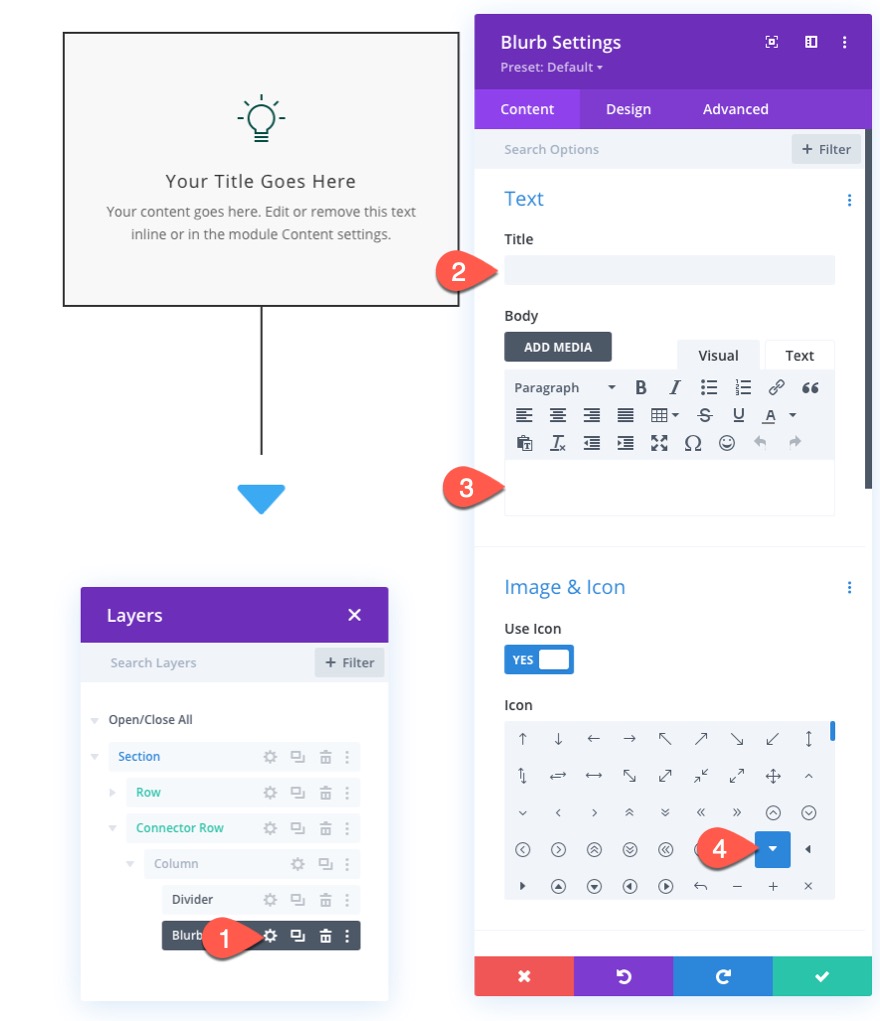 layout del diagramma di flusso divi