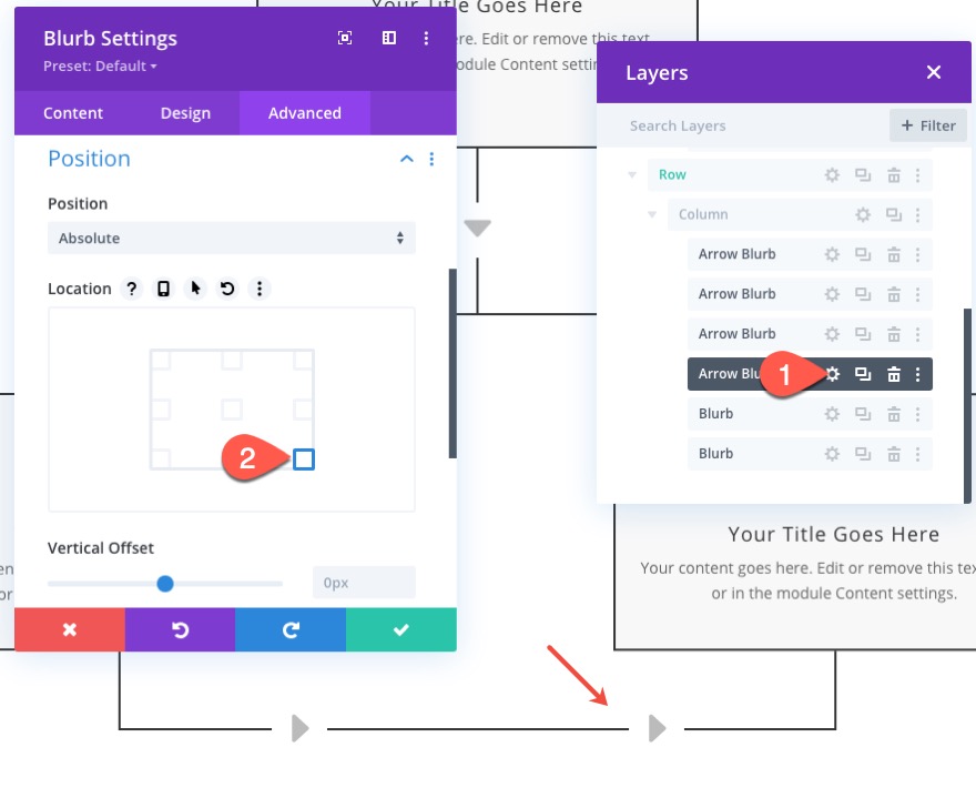 layout del diagramma di flusso divi