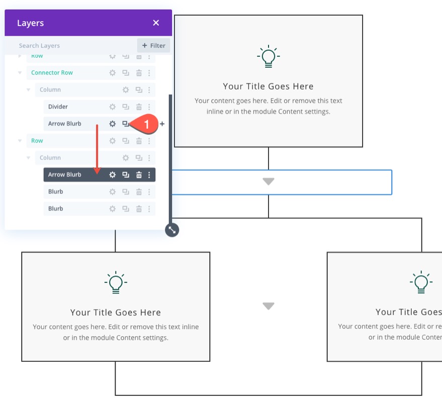 layout del diagramma di flusso divi