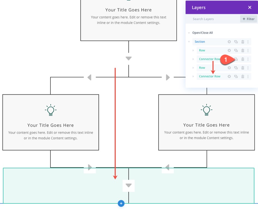layout del diagramma di flusso divi