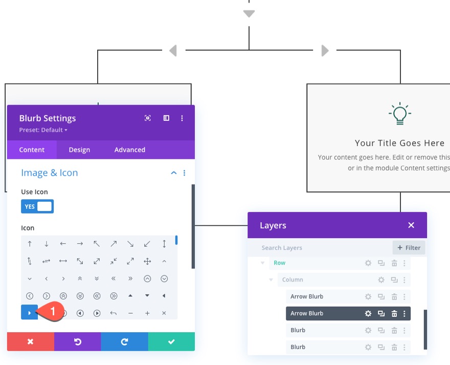 layout del diagramma di flusso divi