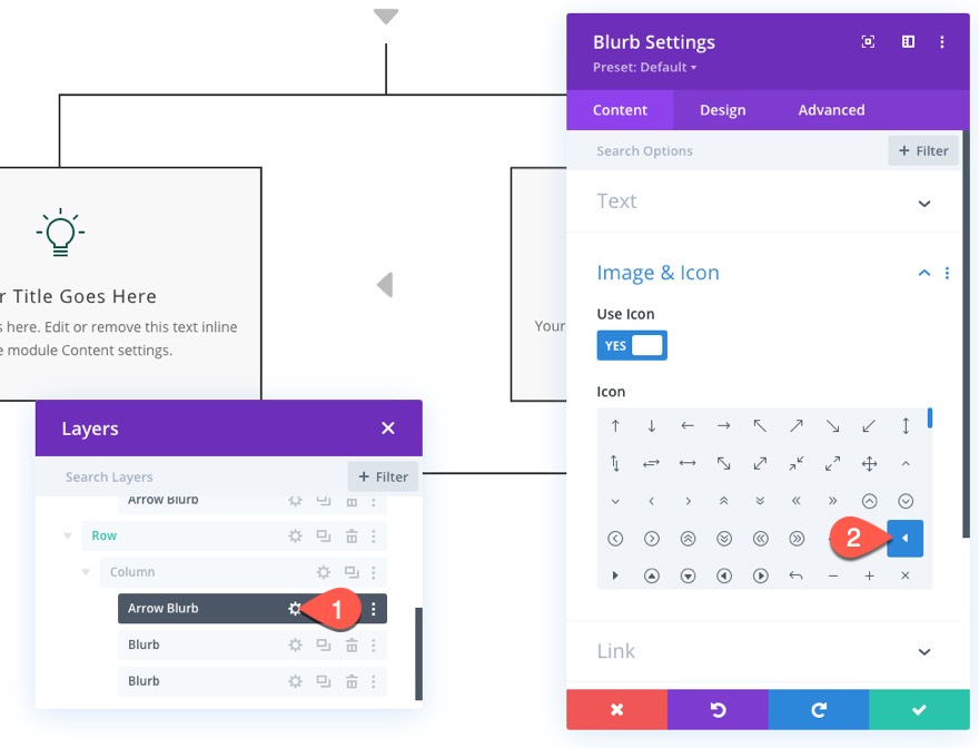 layout del diagramma di flusso divi