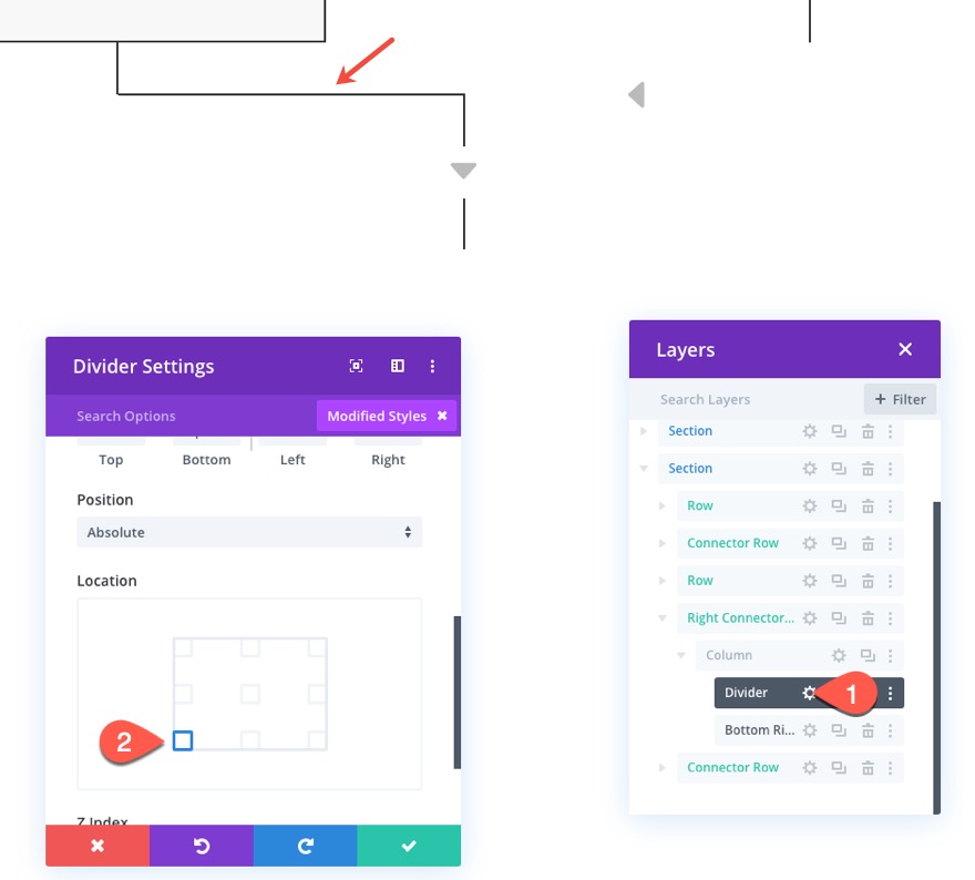 layout del diagramma di flusso divi