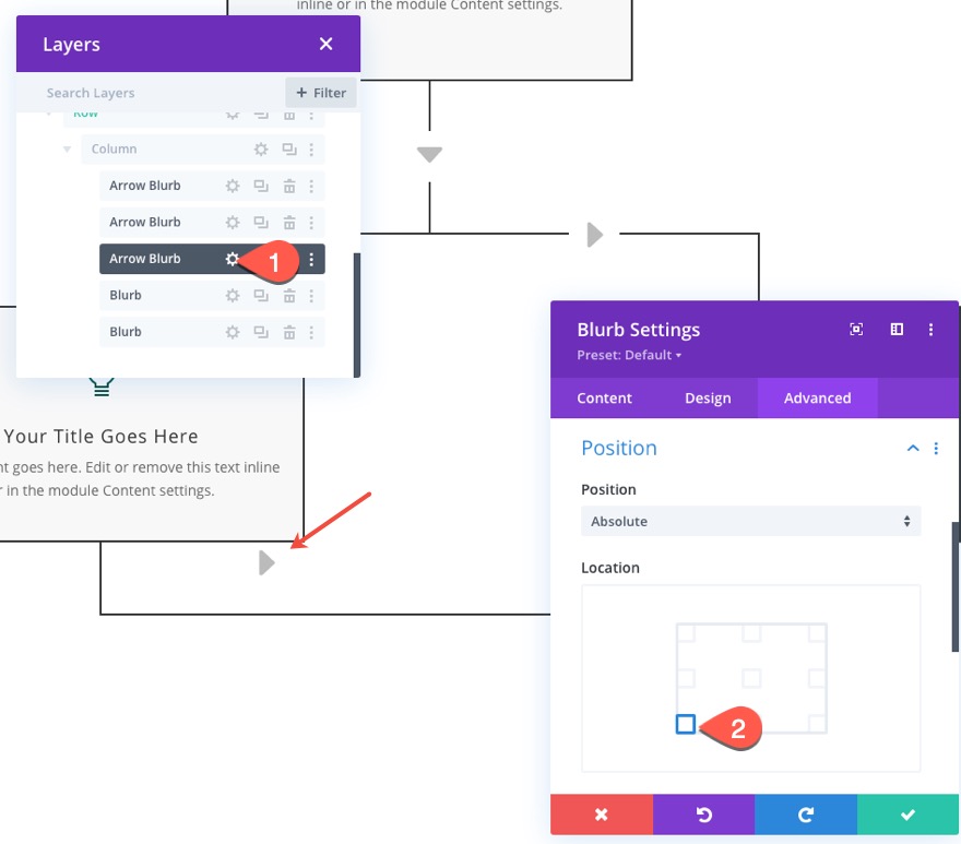 layout del diagramma di flusso divi