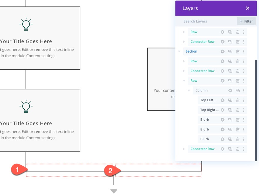 layout del diagramma di flusso divi